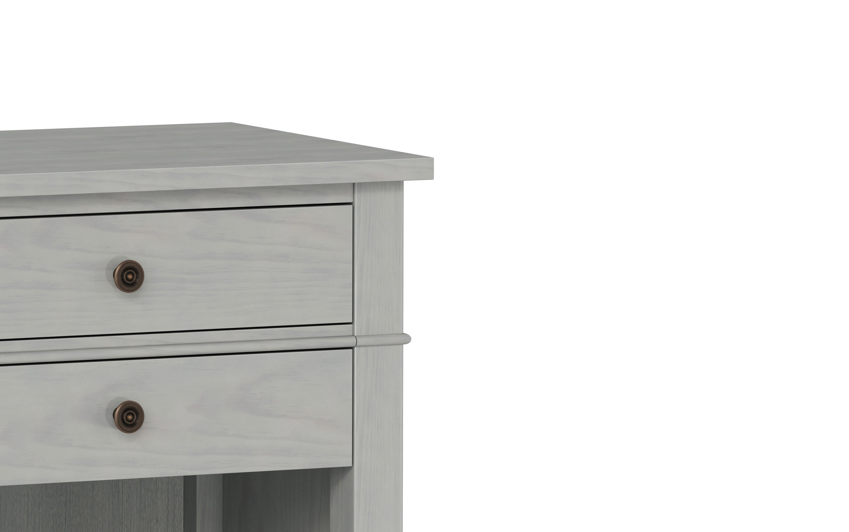 Carlton Bedside Table in Fog Grey