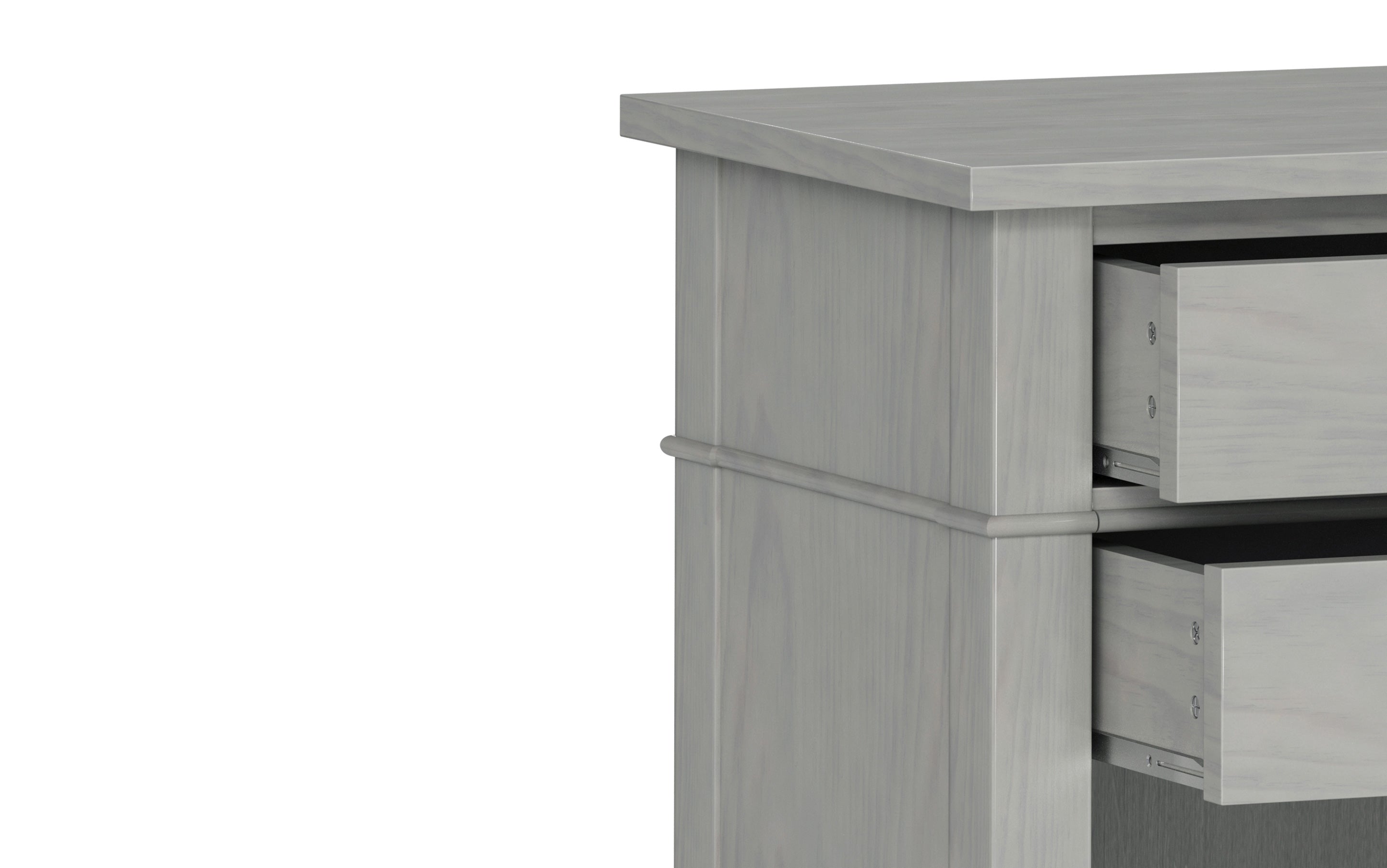 Carlton Bedside Table in Fog Grey