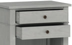 Carlton Bedside Table in Fog Grey