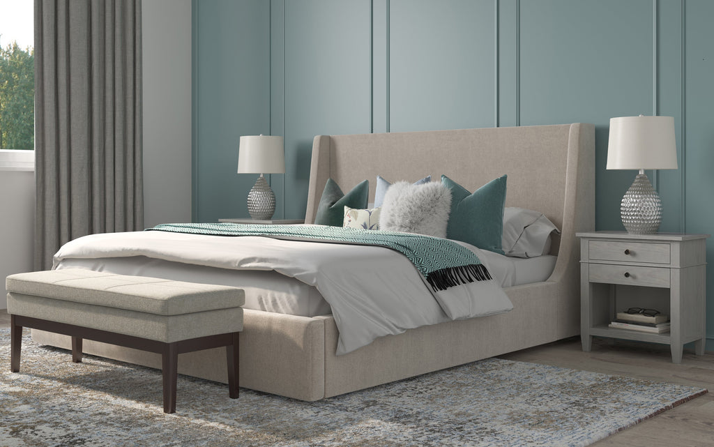 Carlton Bedside Table in Fog Grey