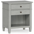 Carlton Bedside Table in Fog Grey