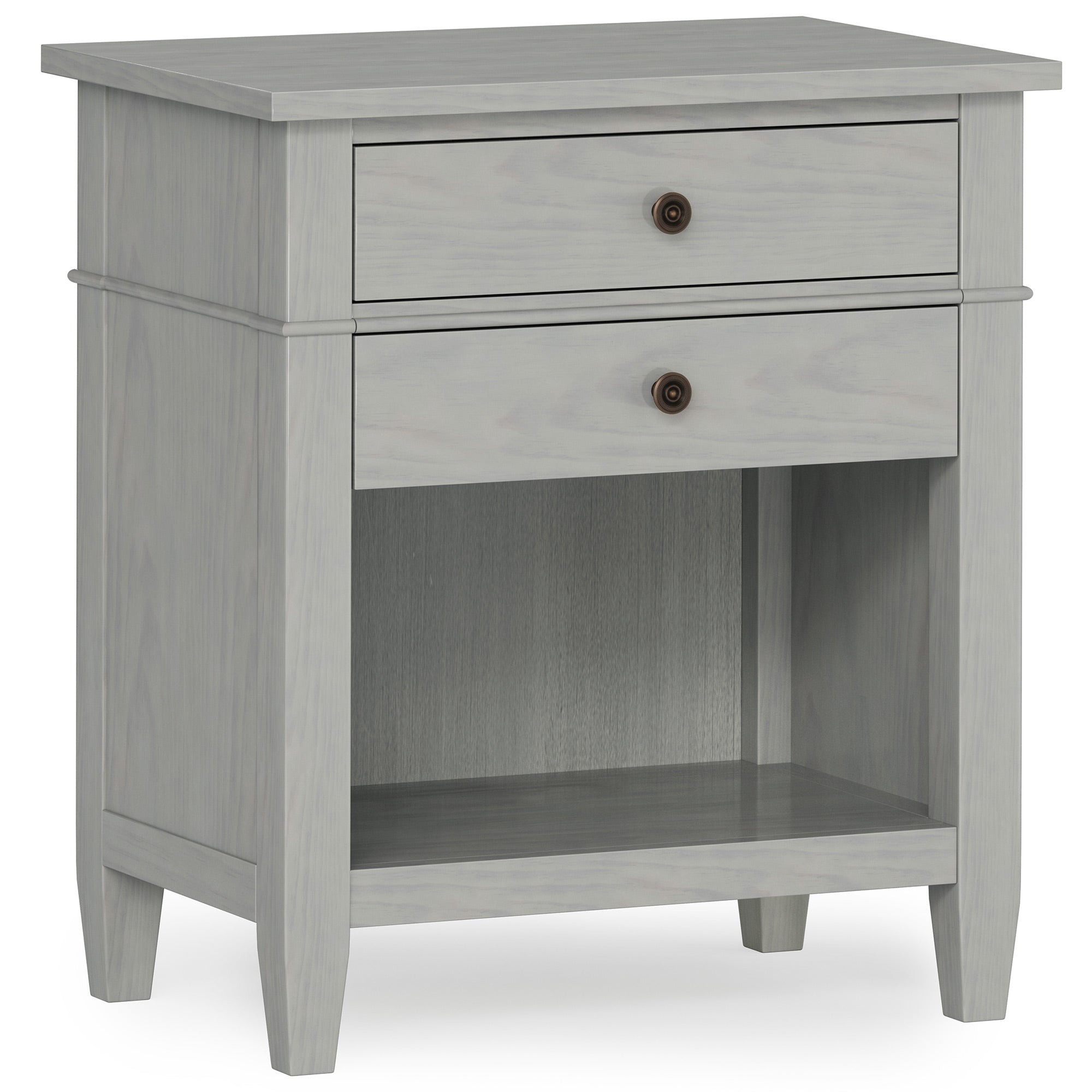 Carlton Bedside Table in Fog Grey