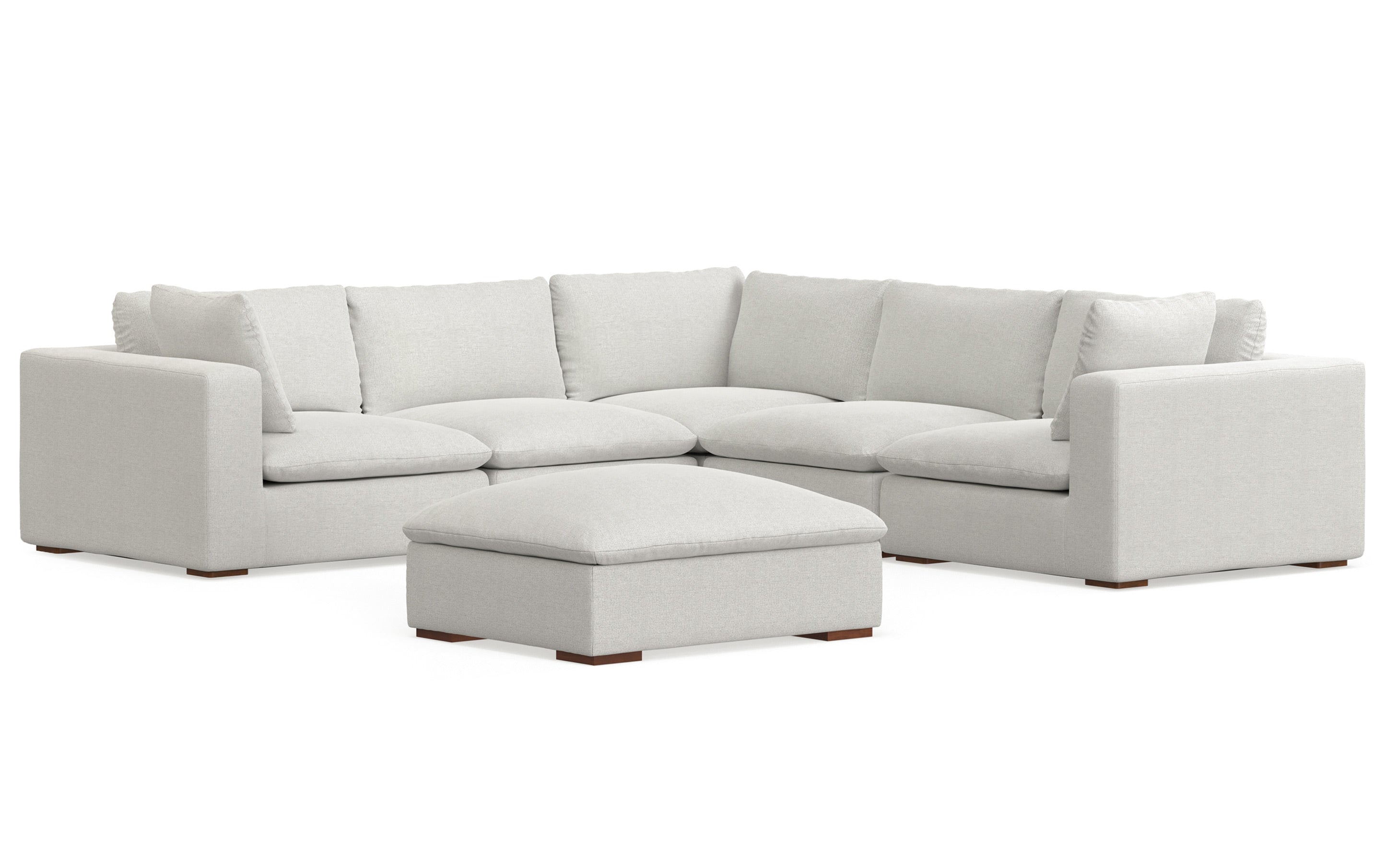 Jasmine Corner Sectional Sofa and Ottoman