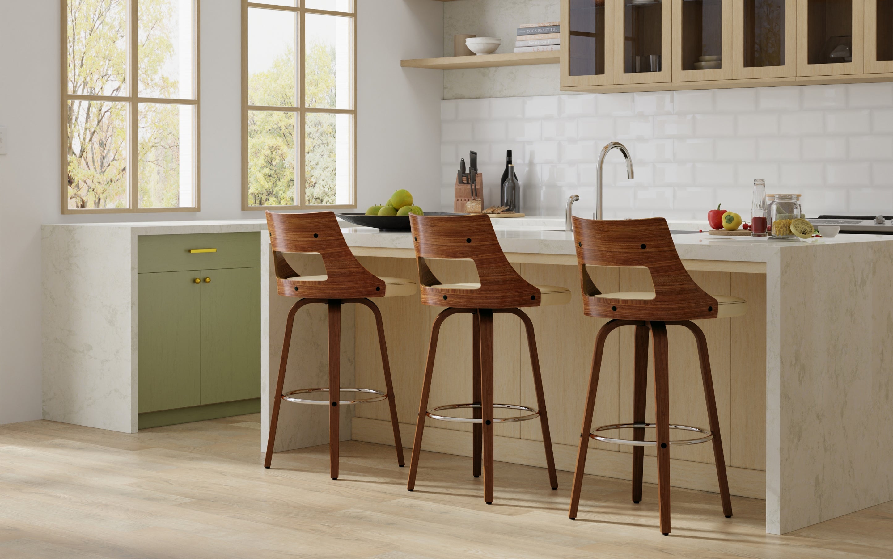 Dallyn Swivel Bar Stool (Set of 2)