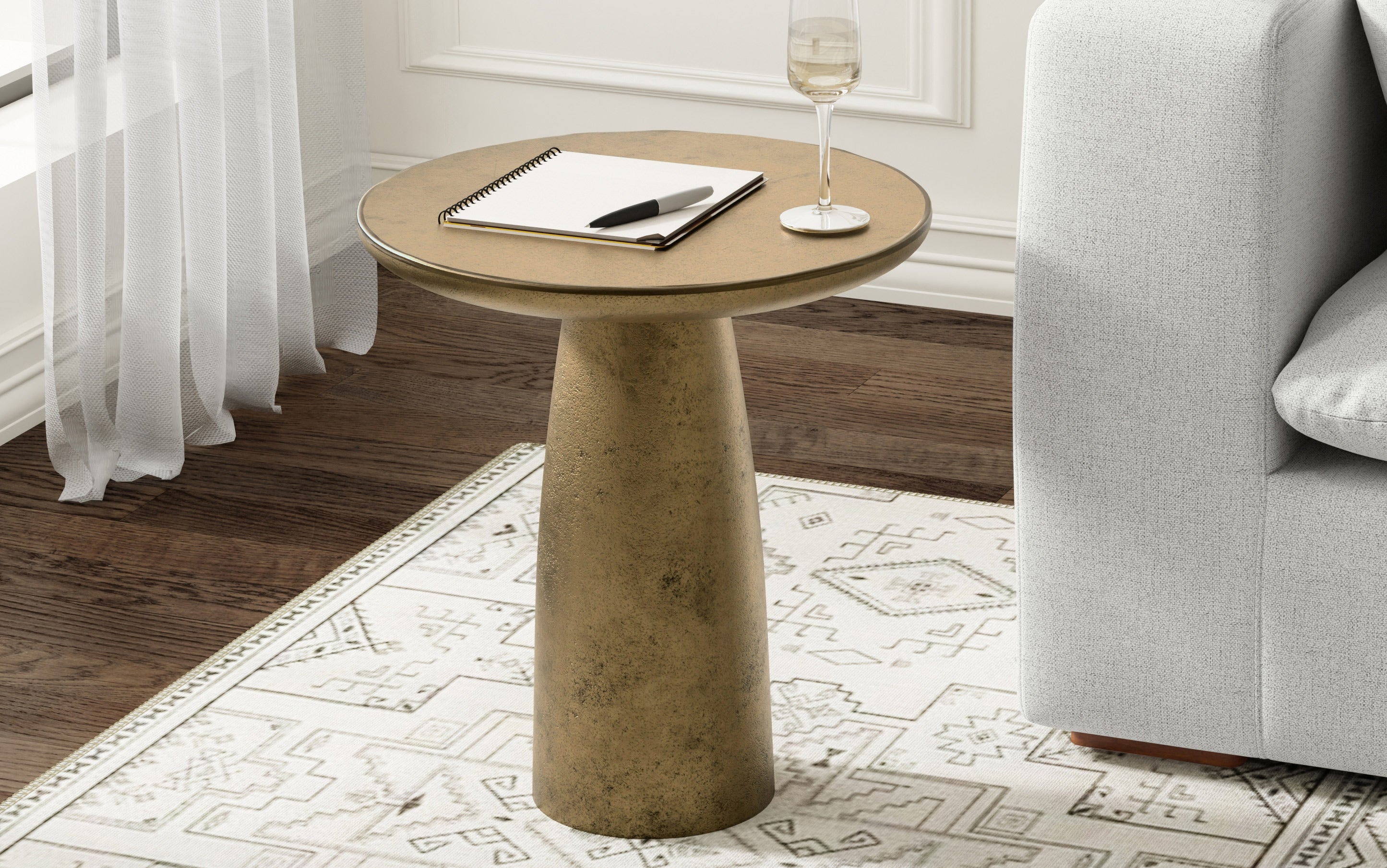 Dominique Cast Aluminum Side Table