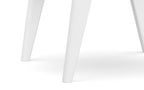 Draper Mid Century End Table in White