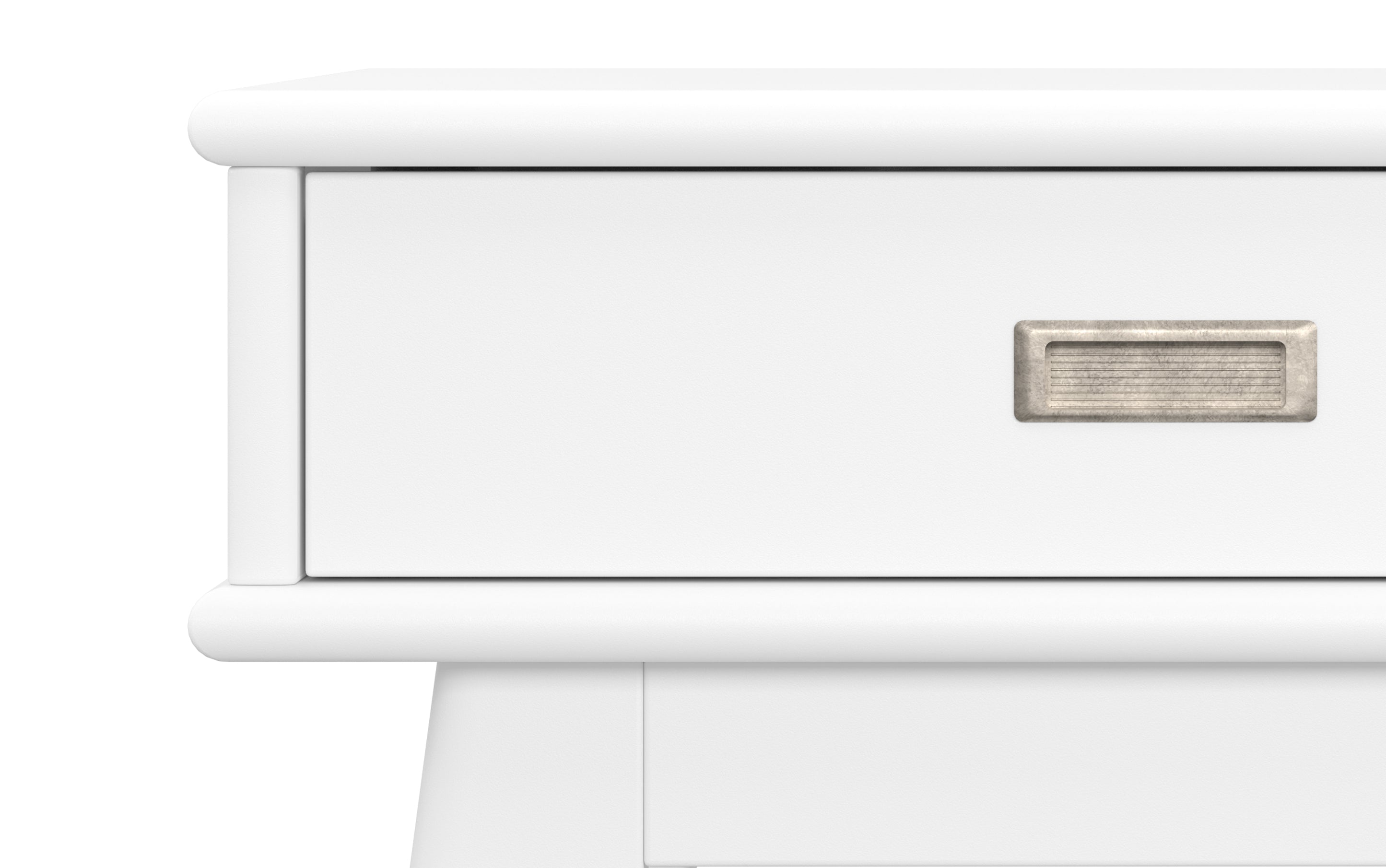 Draper Mid Century End Table in White