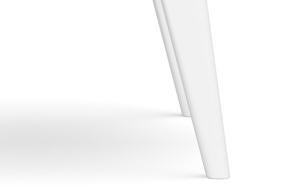 Draper Mid Century End Table in White