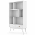 Draper Wide Bookcase in White