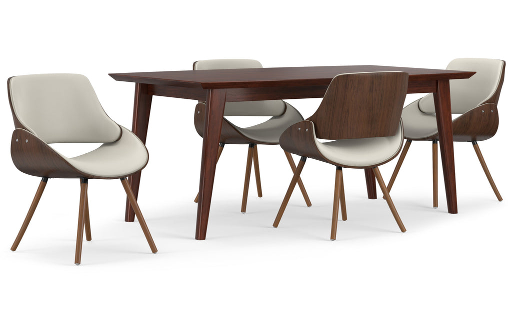 Malden / Draper 5 Pc Dining Set With Wood Back Chair