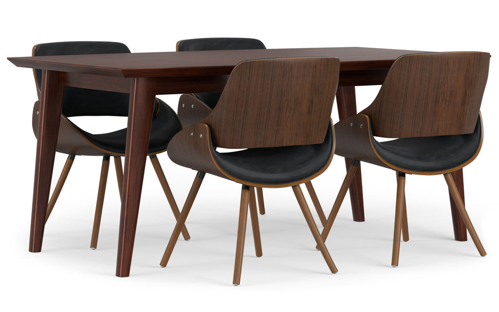 Malden / Draper 5 Pc Dining Set With Wood Back Chair