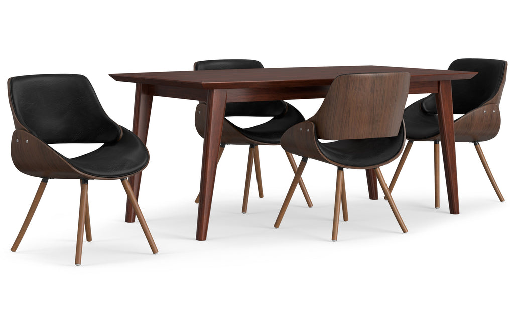 Malden / Draper 5 Pc Dining Set With Wood Back Chair