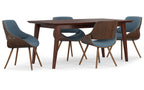 Malden / Draper 5 Pc Dining Set With Wood Back Chair