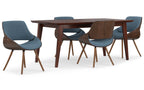Malden / Draper 5 Pc Dining Set With Wood Back Chair