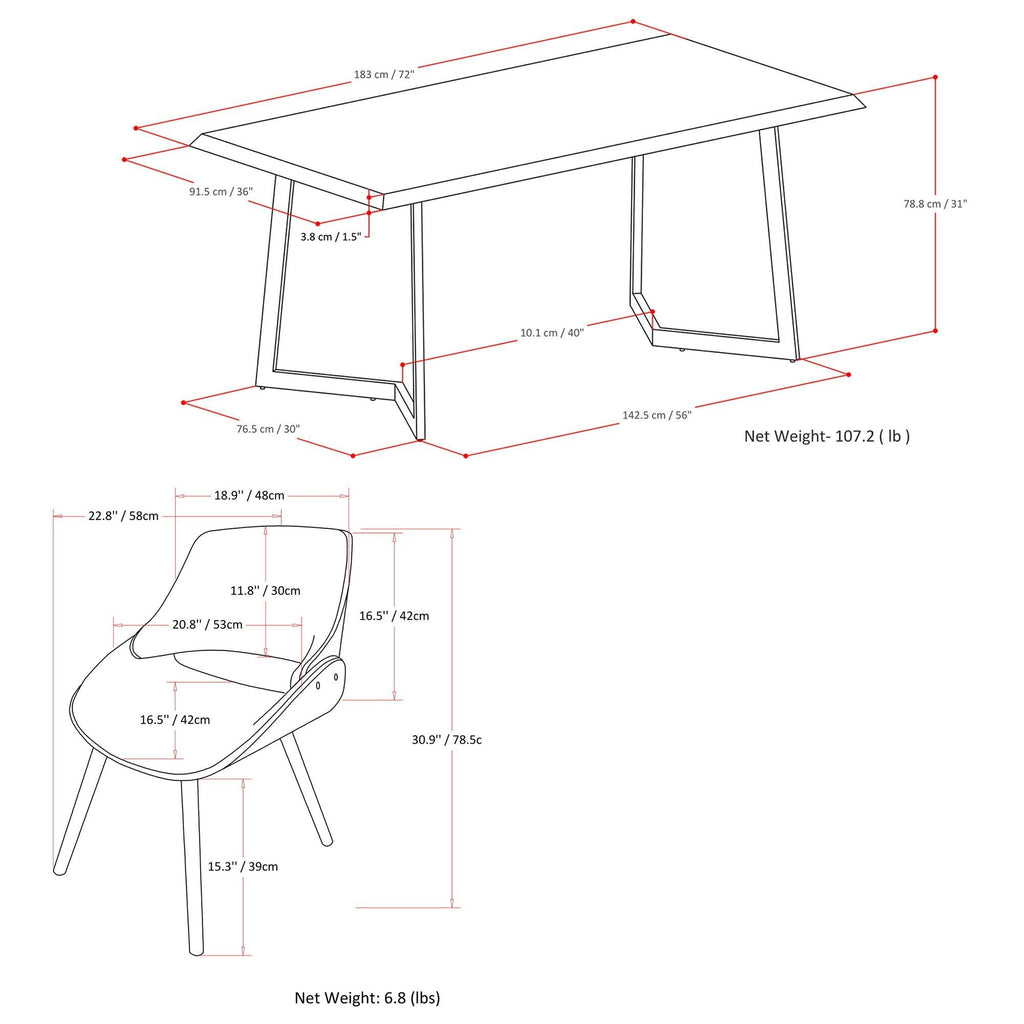 Malden / Watkins 7 Pc Dining Set