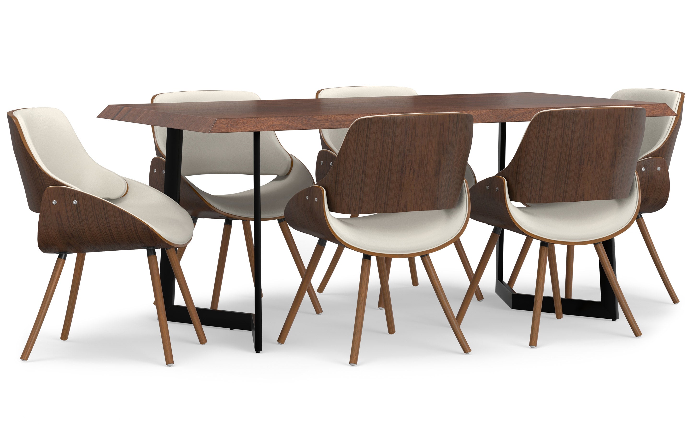 Malden / Watkins 7 Pc Dining Set With Wood Back Chair