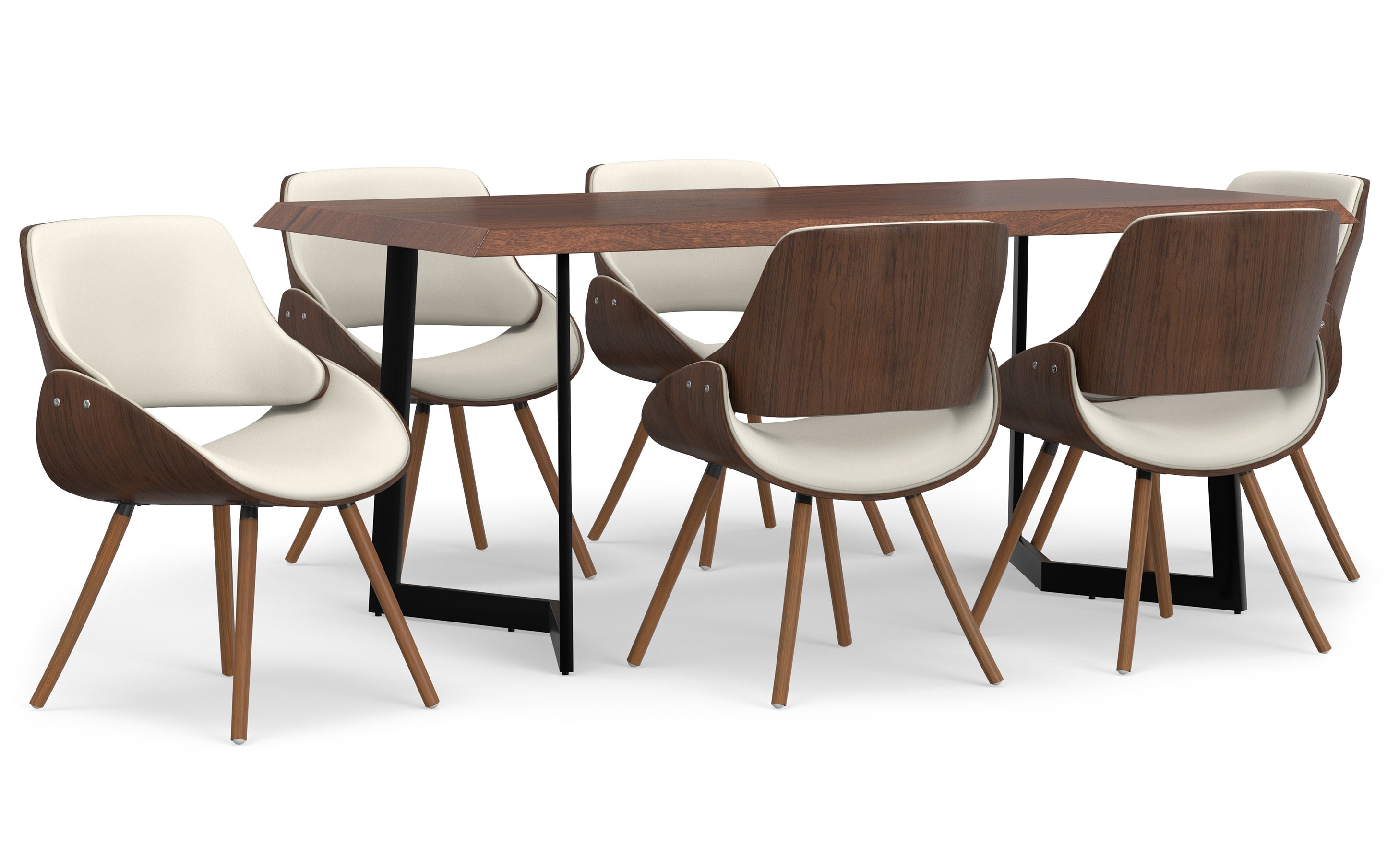 Malden / Watkins 7 Pc Dining Set With Wood Back Chair