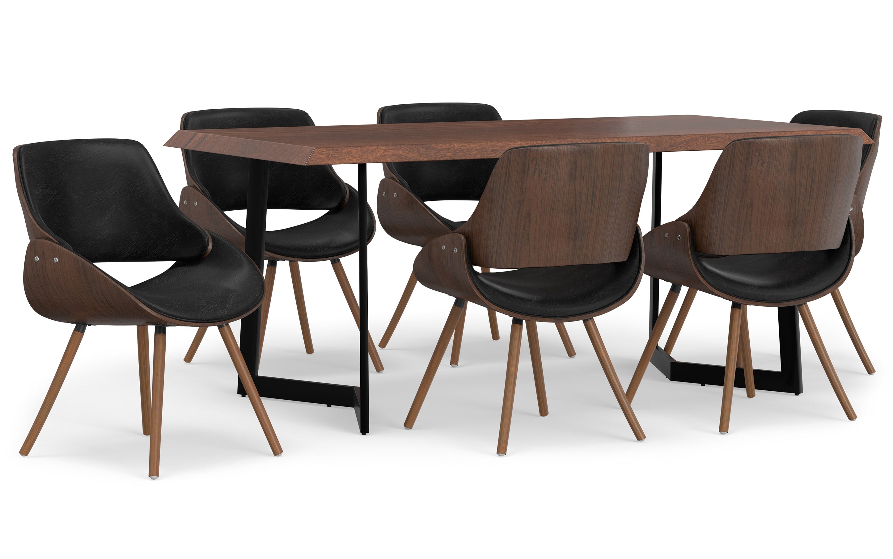 Malden / Watkins 7 Pc Dining Set With Wood Back Chair