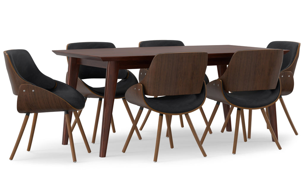 Malden / Draper 7-Piece Dining Set with Wood Back Chair