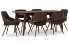 Malden / Draper 7-Piece Dining Set with Wood Back Chair