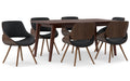 Malden / Draper 7-Piece Dining Set with Wood Back Chair