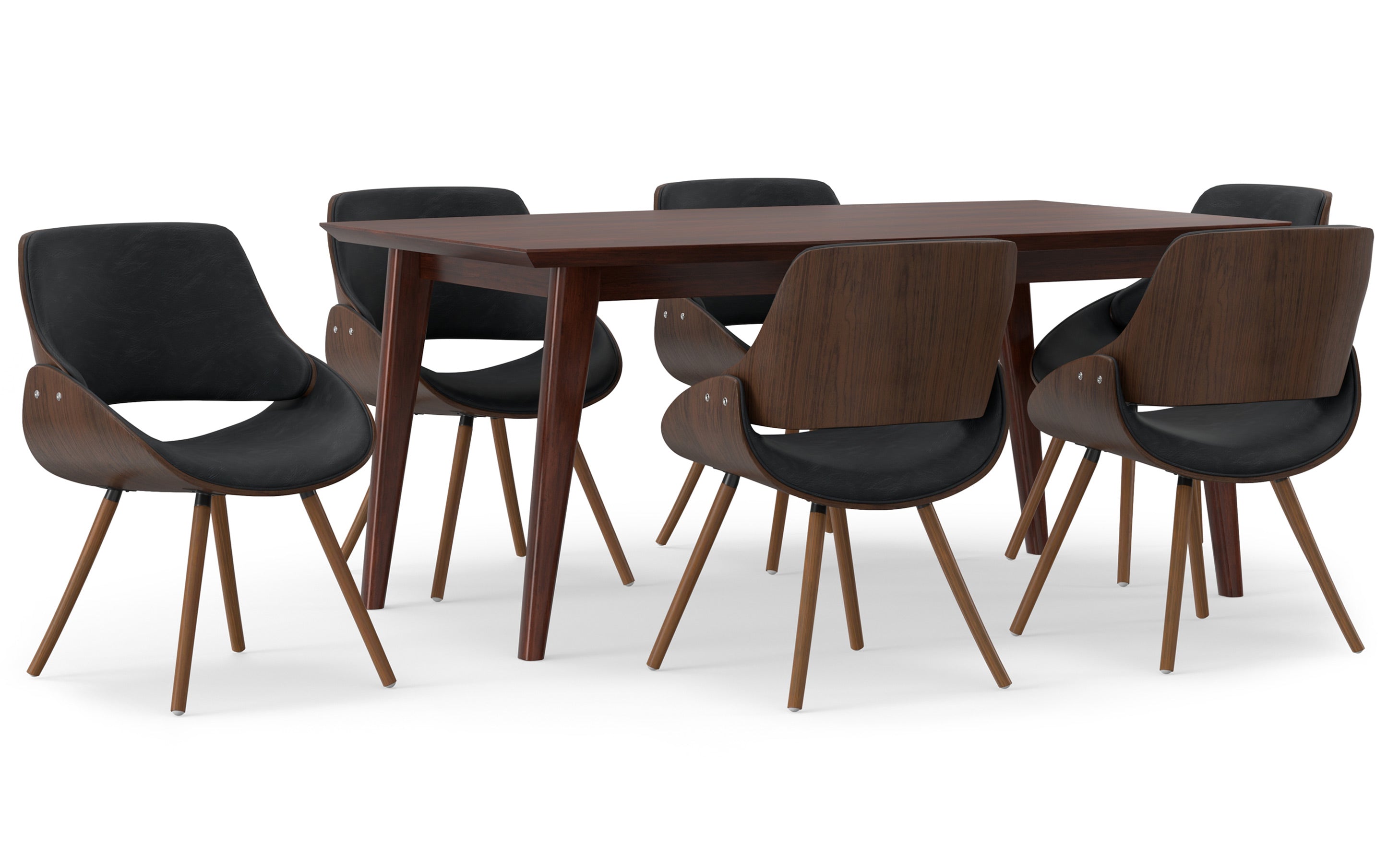 Malden / Draper 7-Piece Dining Set with Wood Back Chair