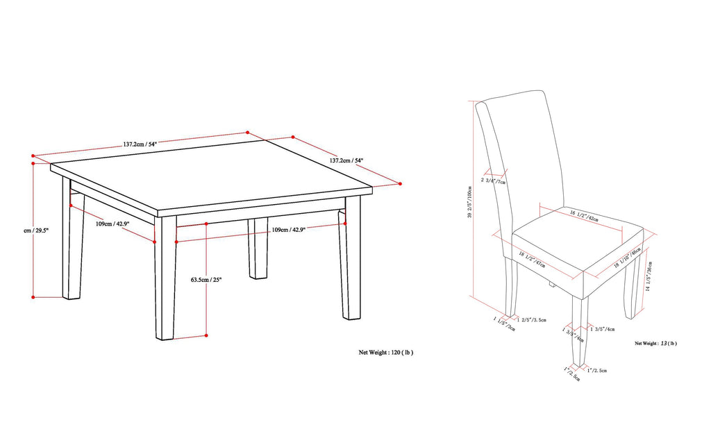 Acadian / Eastwood 9 Pc Dining Set