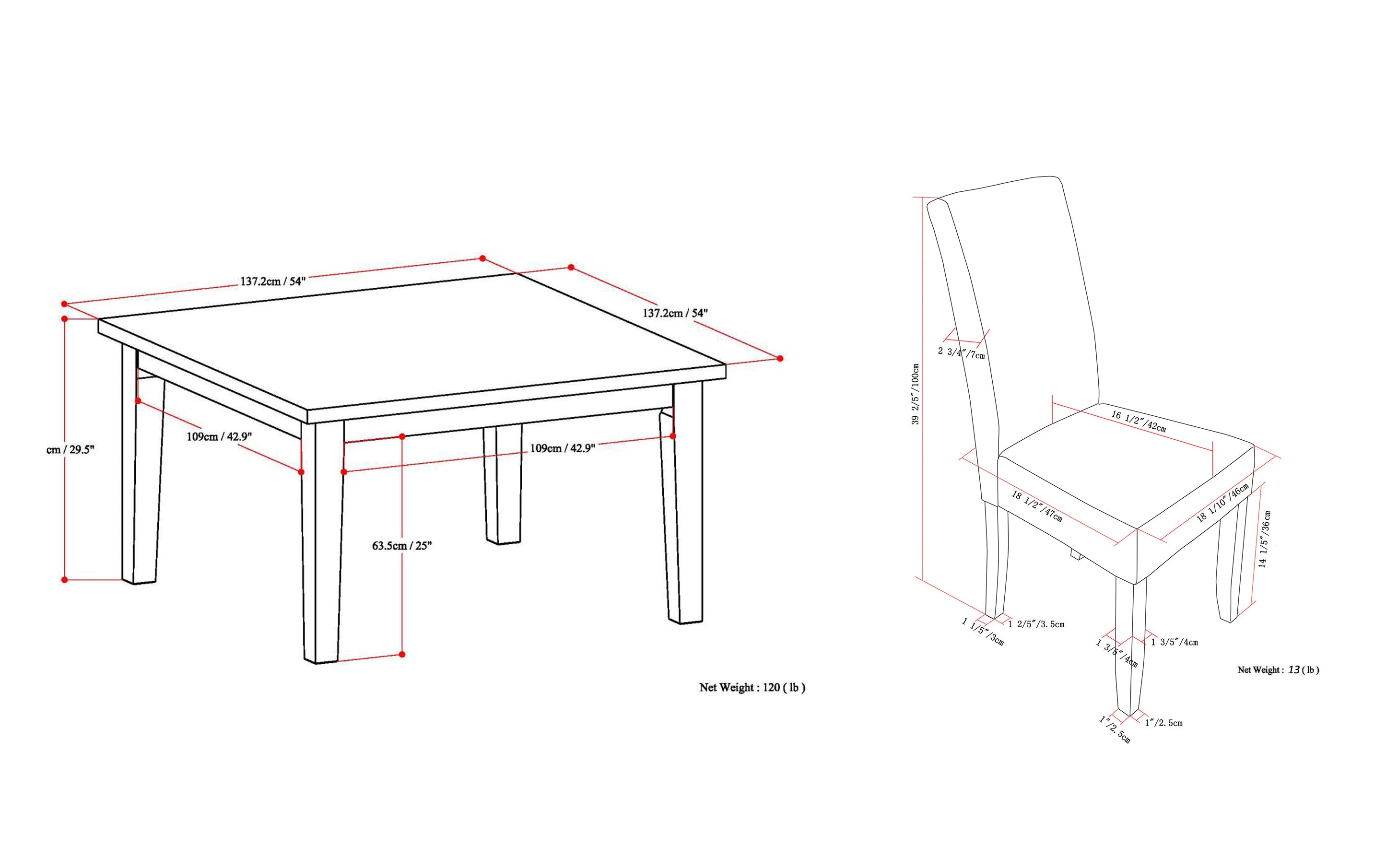 Acadian / Eastwood 9 Pc Dining Set