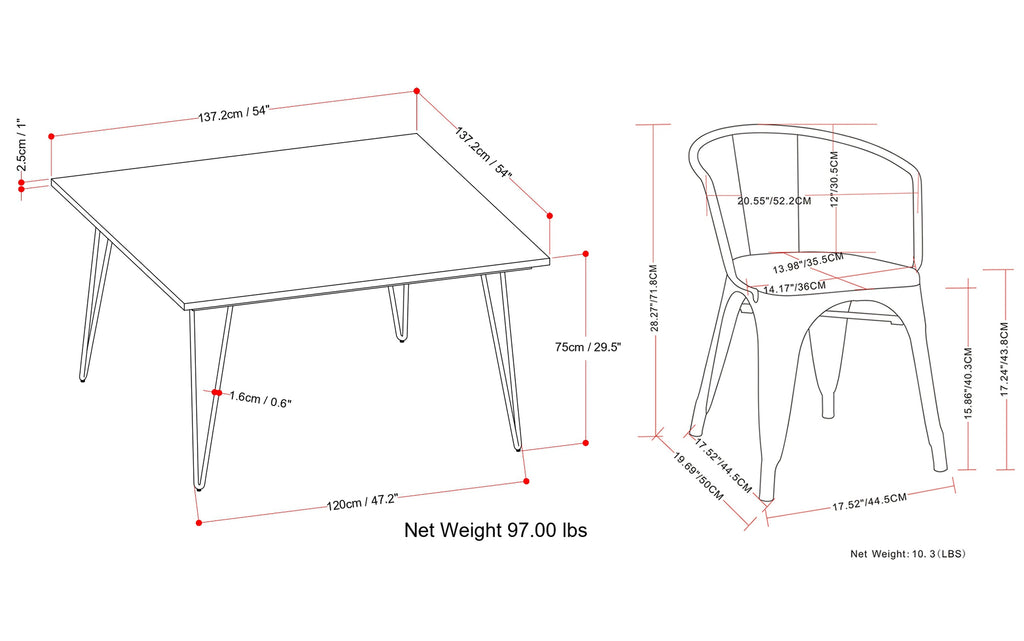 Larkin / Hunter 9-Piece Dining Set