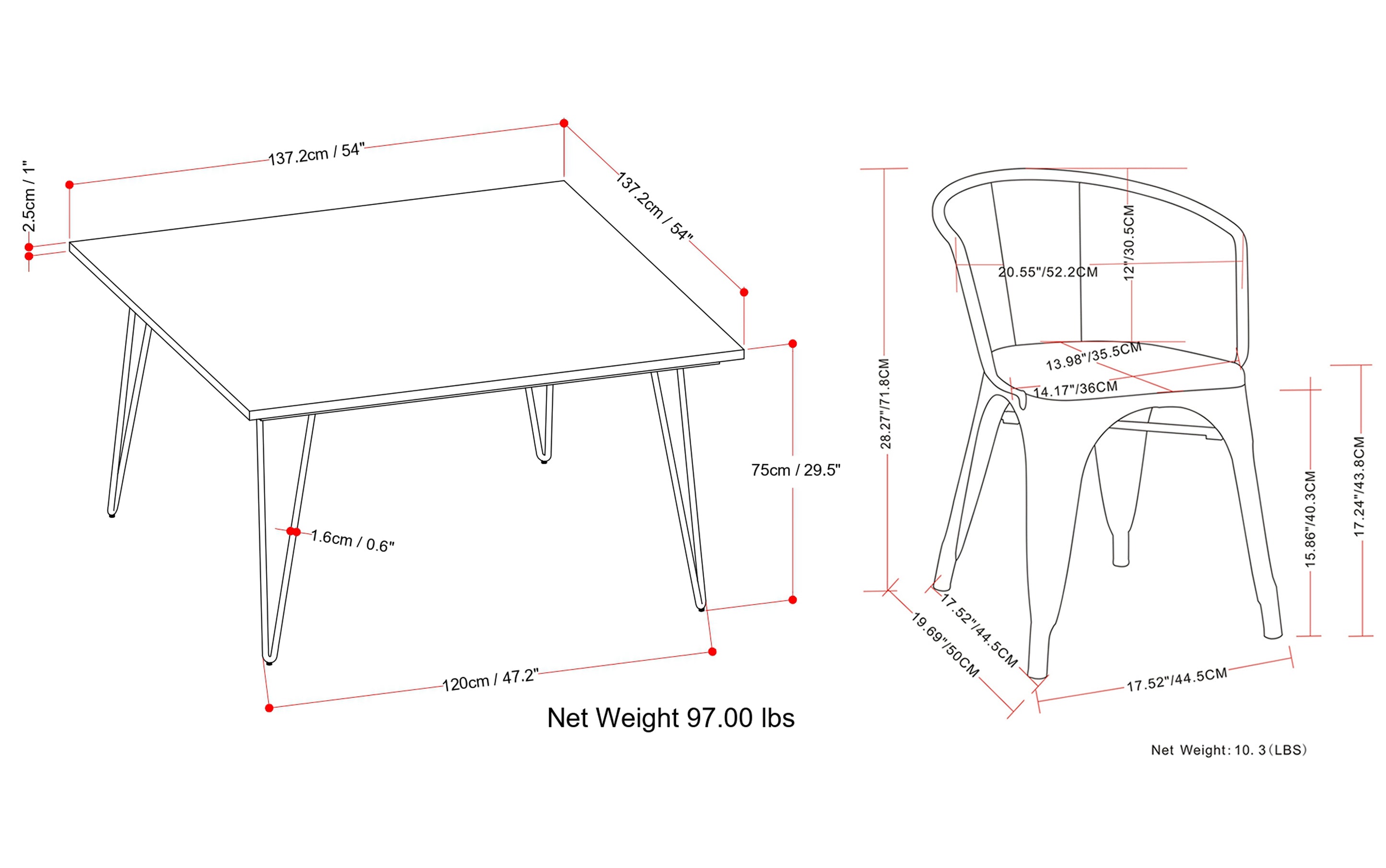 Larkin / Hunter 9-Piece Dining Set