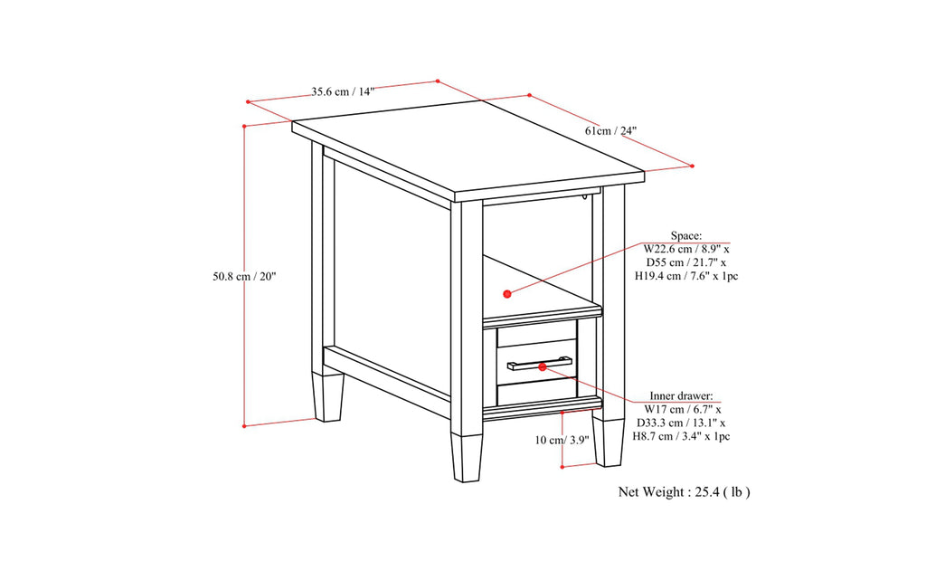 Ela Narrow End Table