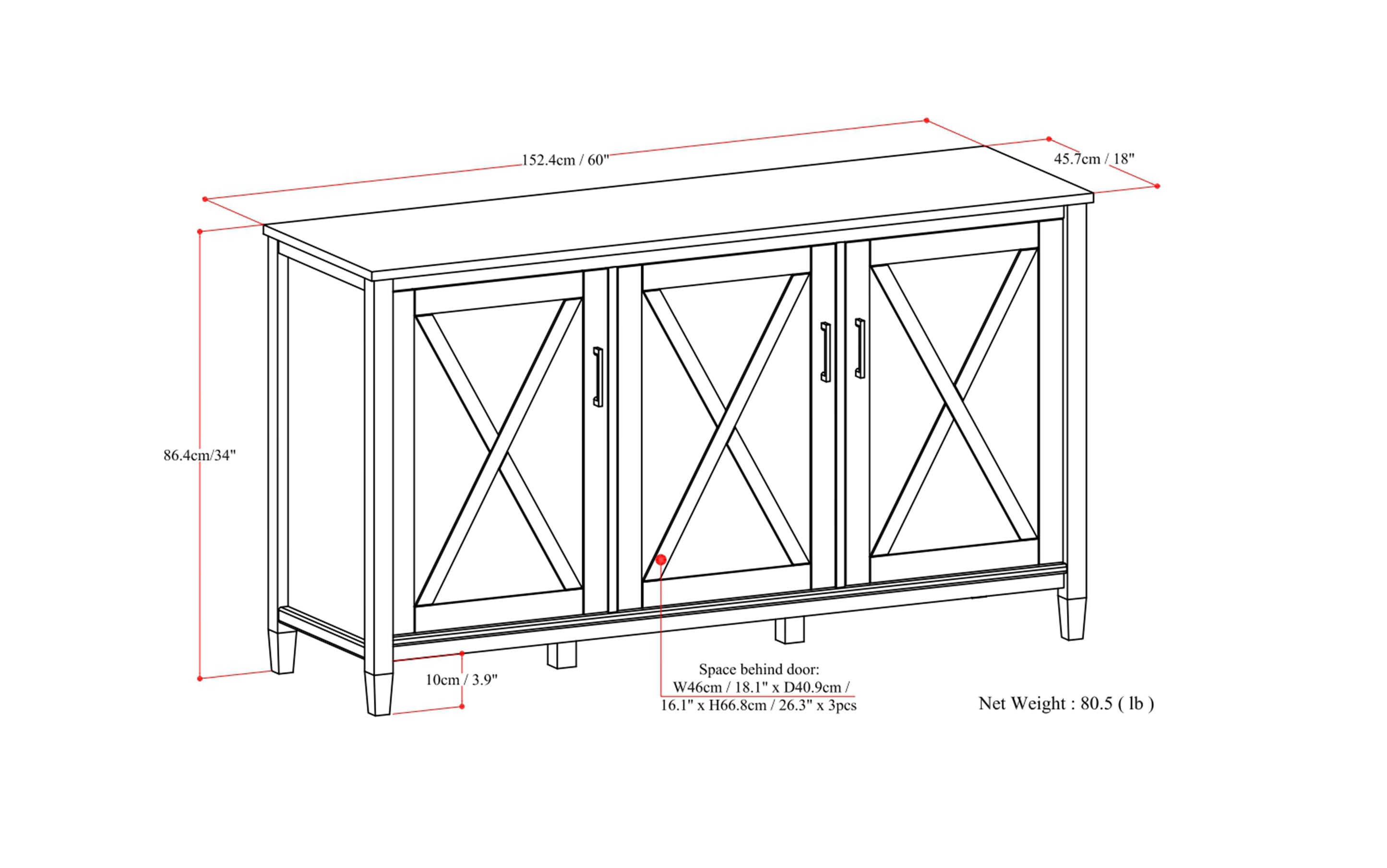 Ela Wide Storage Cabinet