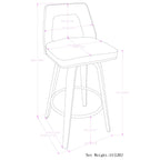 Ellison Swivel Bentwood Bar Stool (Set of 2)