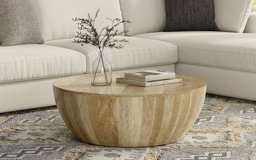 Elmbrook Drum Coffee Table in Mango