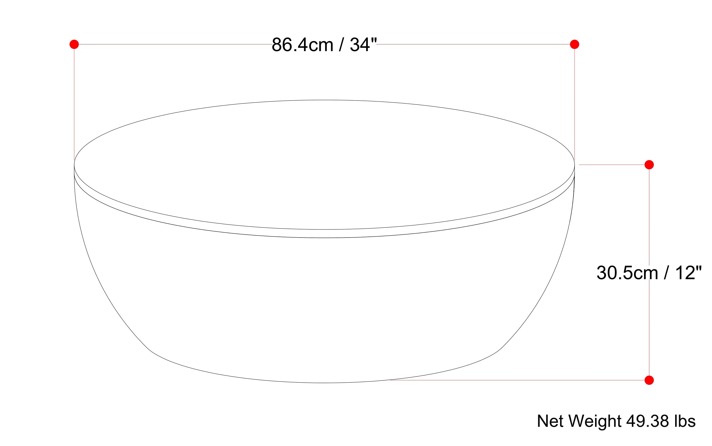 Elmbrook Drum Coffee Table in Mango