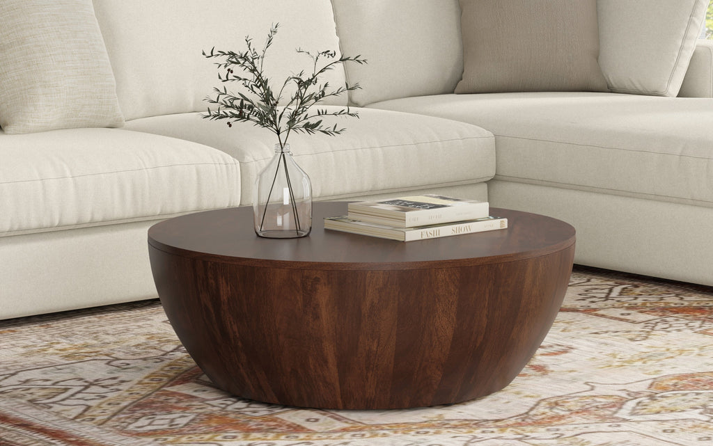 Elmbrook Drum Coffee Table in Mango