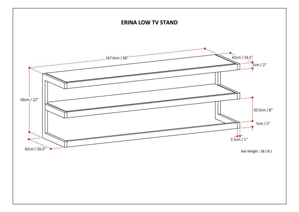 Erina Low TV Media Stand in Acacia