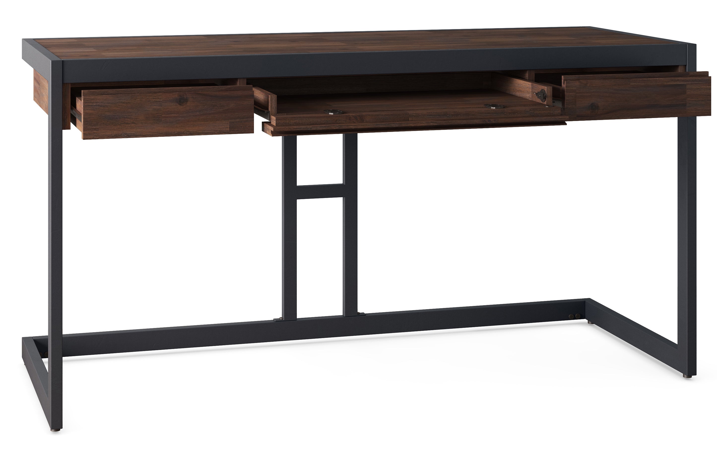 Erina Desk in Distressed Charcoal Brown