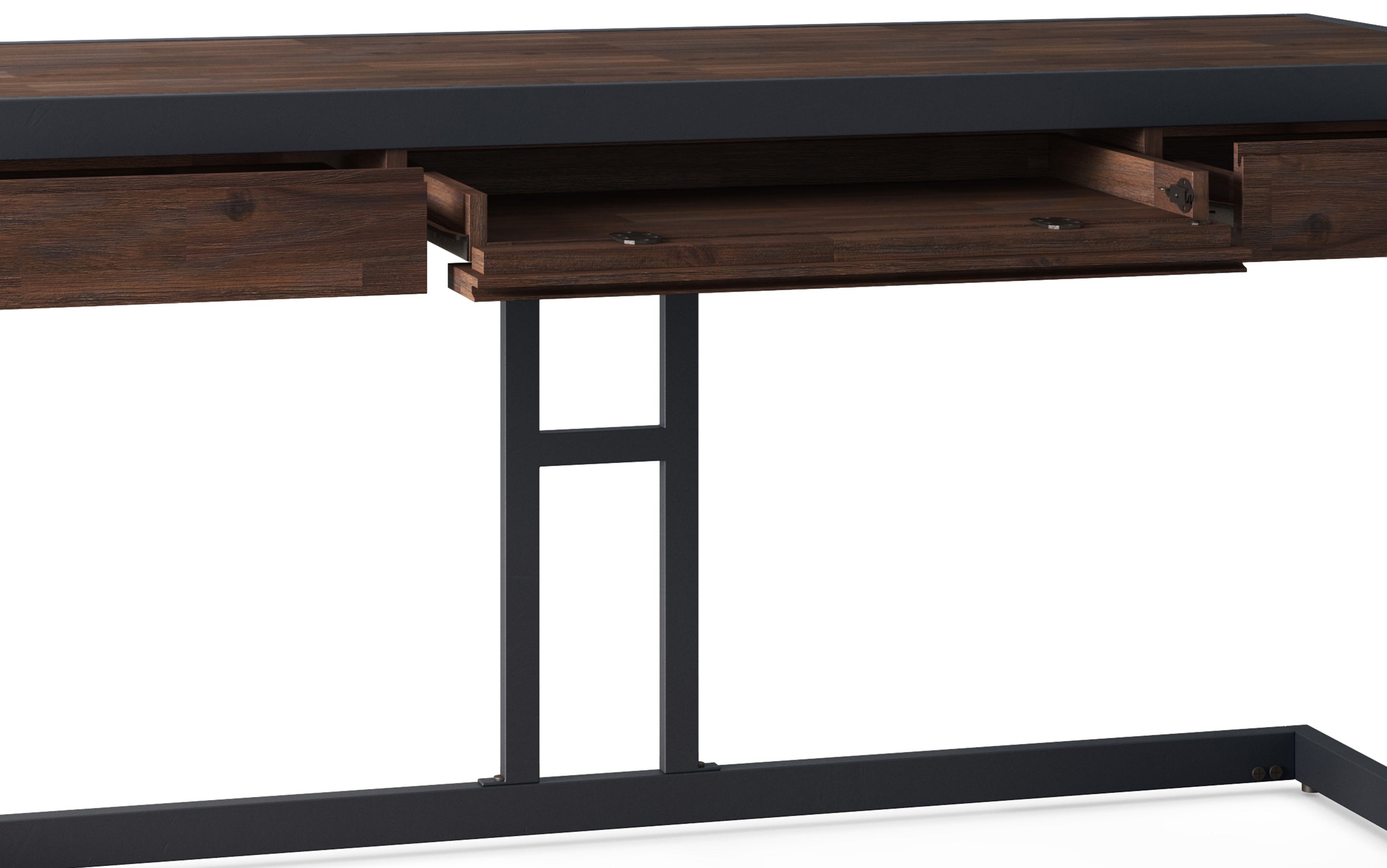 Erina Desk in Distressed Charcoal Brown