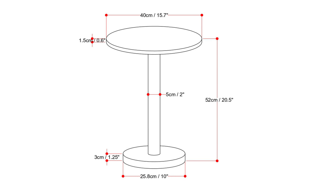 Evans  Marble Side Table
