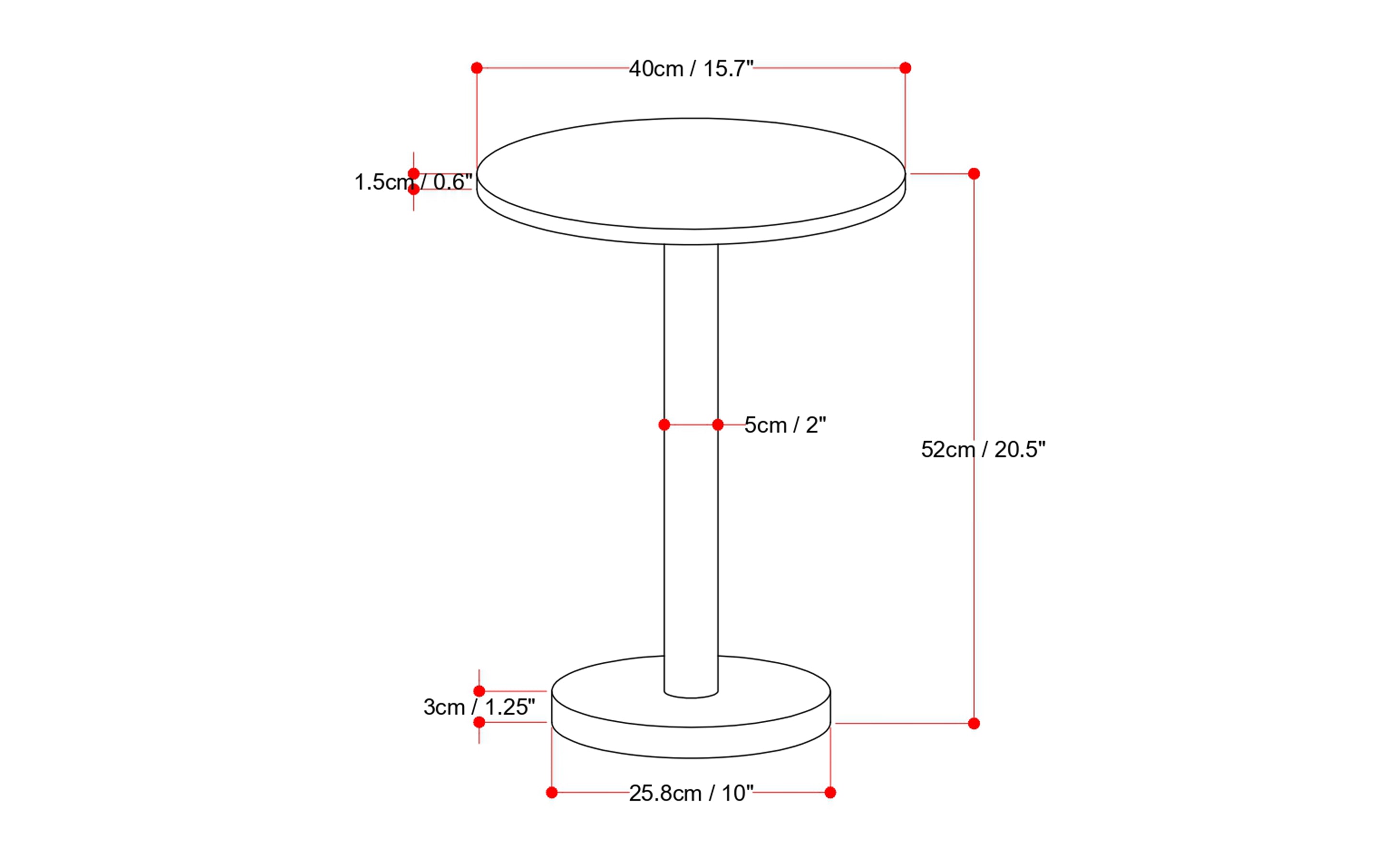 Evans  Marble Side Table
