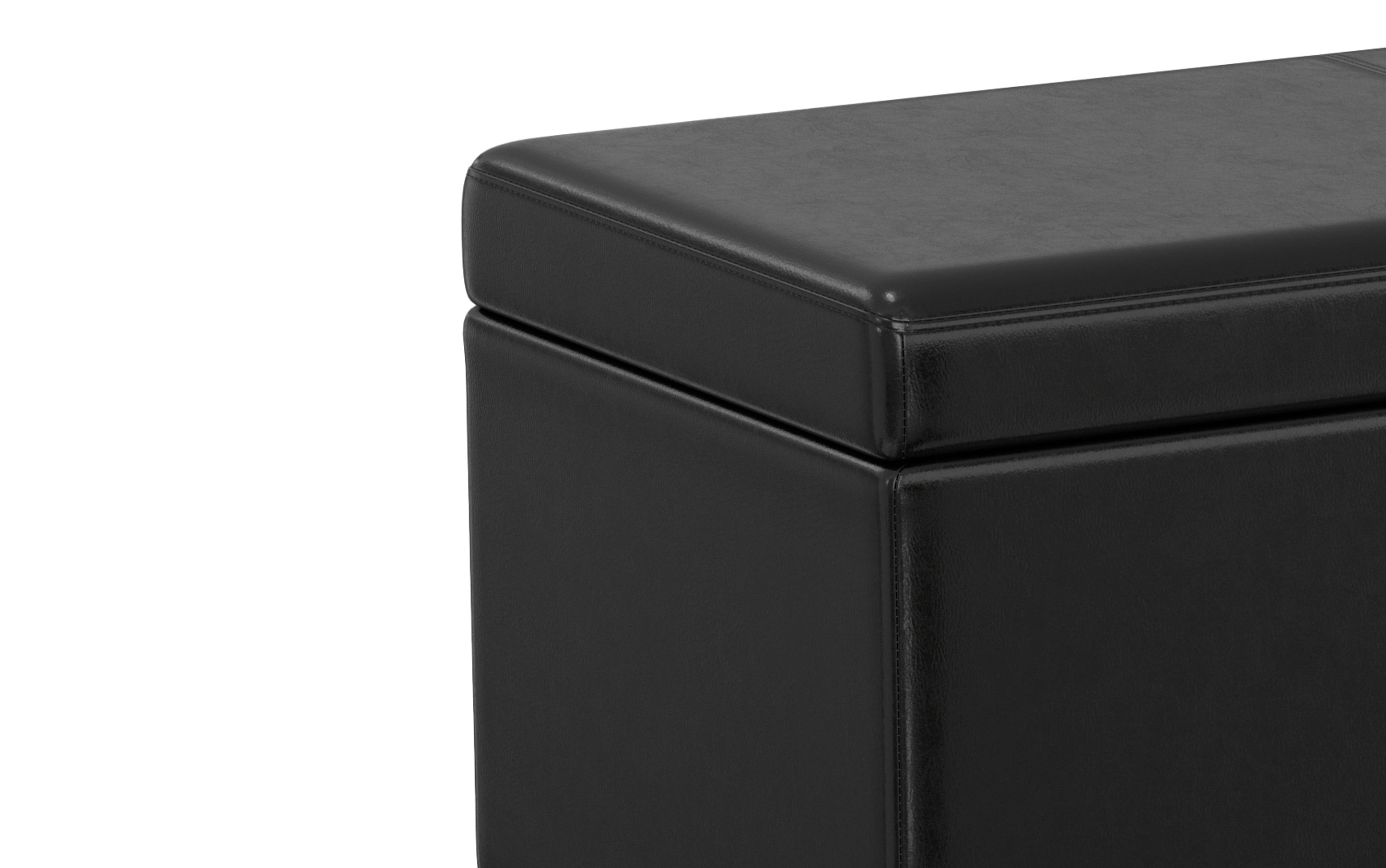 Avalon Extra Large Storage Ottoman in Vegan Leather