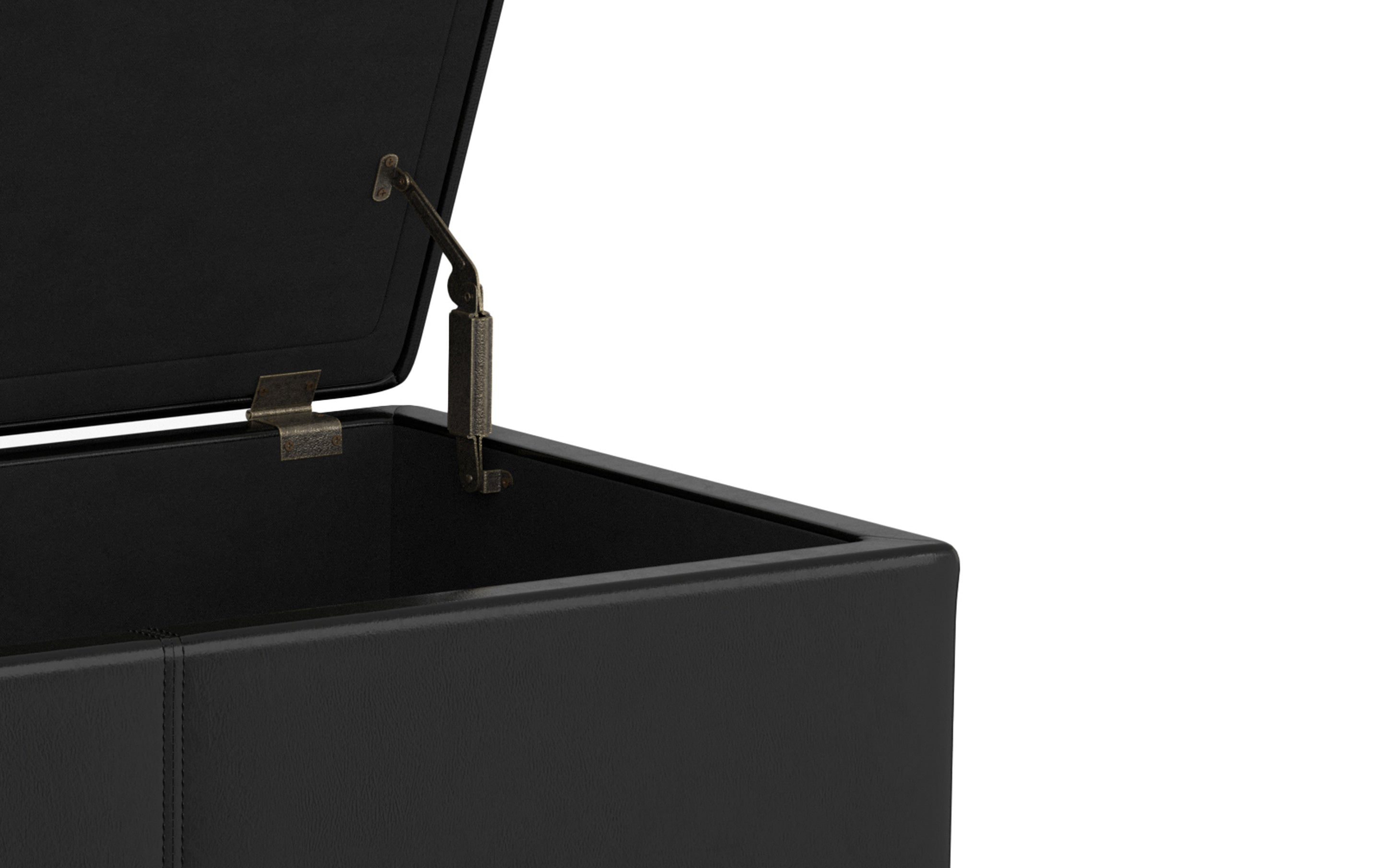 Avalon Extra Large Storage Ottoman in Vegan Leather