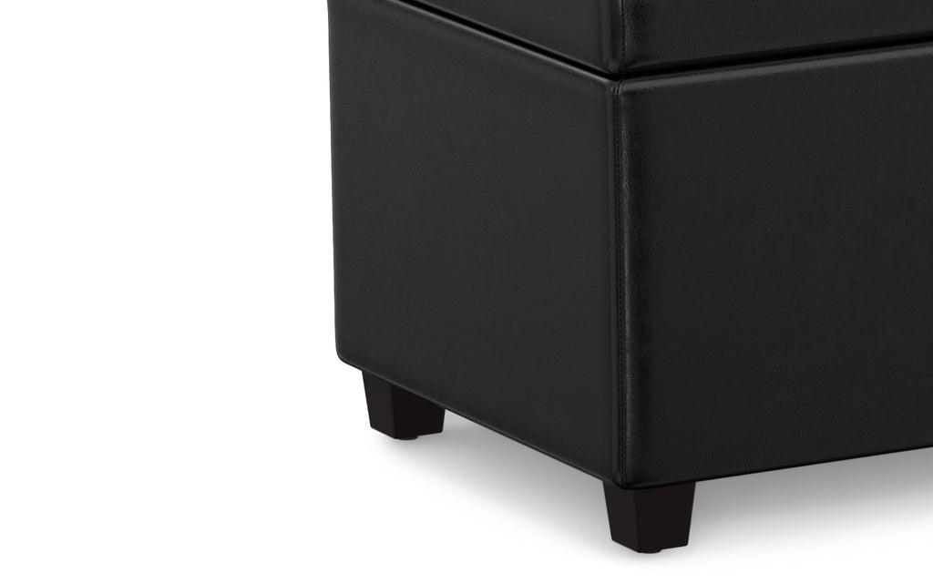 Avalon Extra Large Storage Ottoman in Vegan Leather