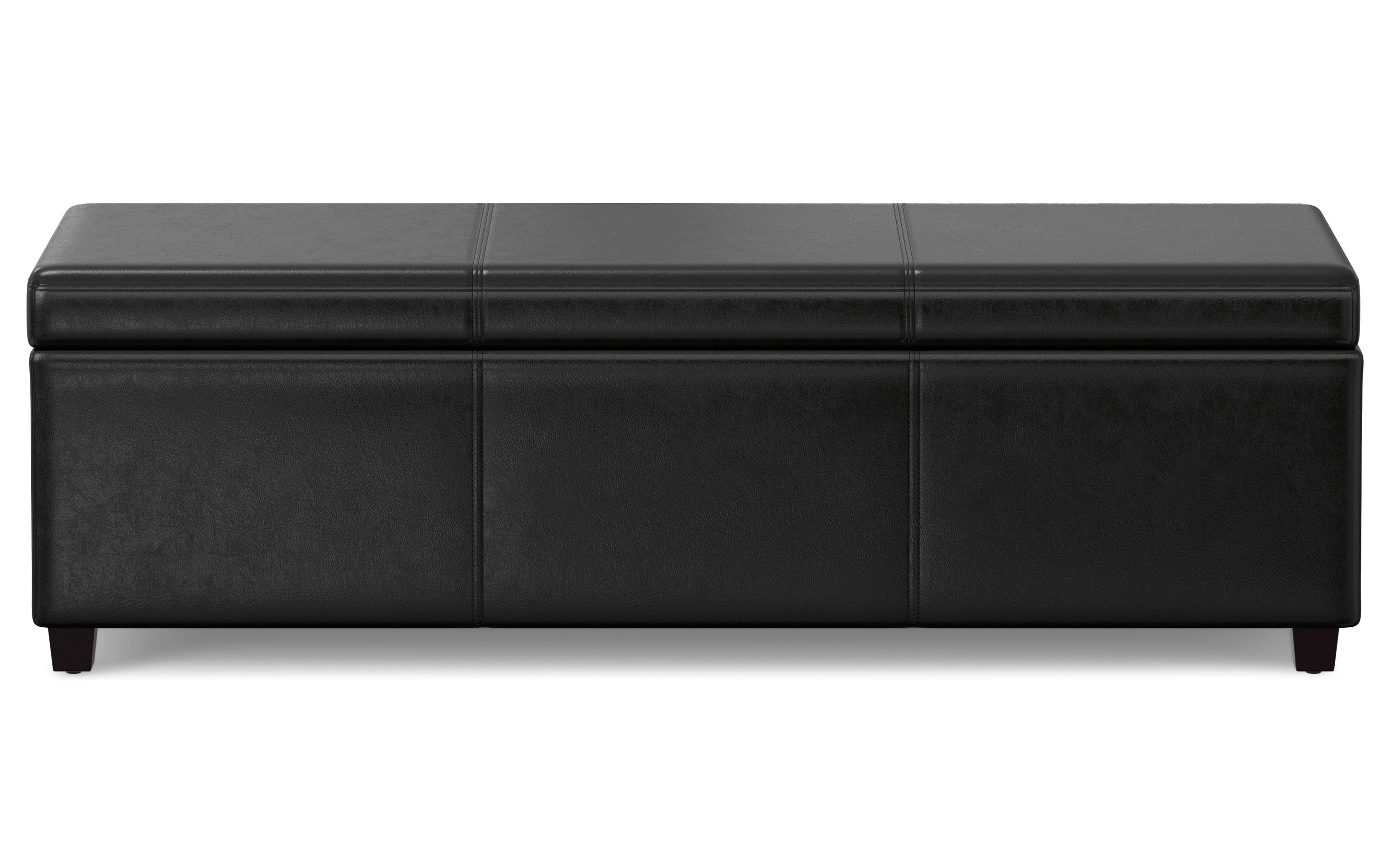 Avalon Extra Large Storage Ottoman in Vegan Leather