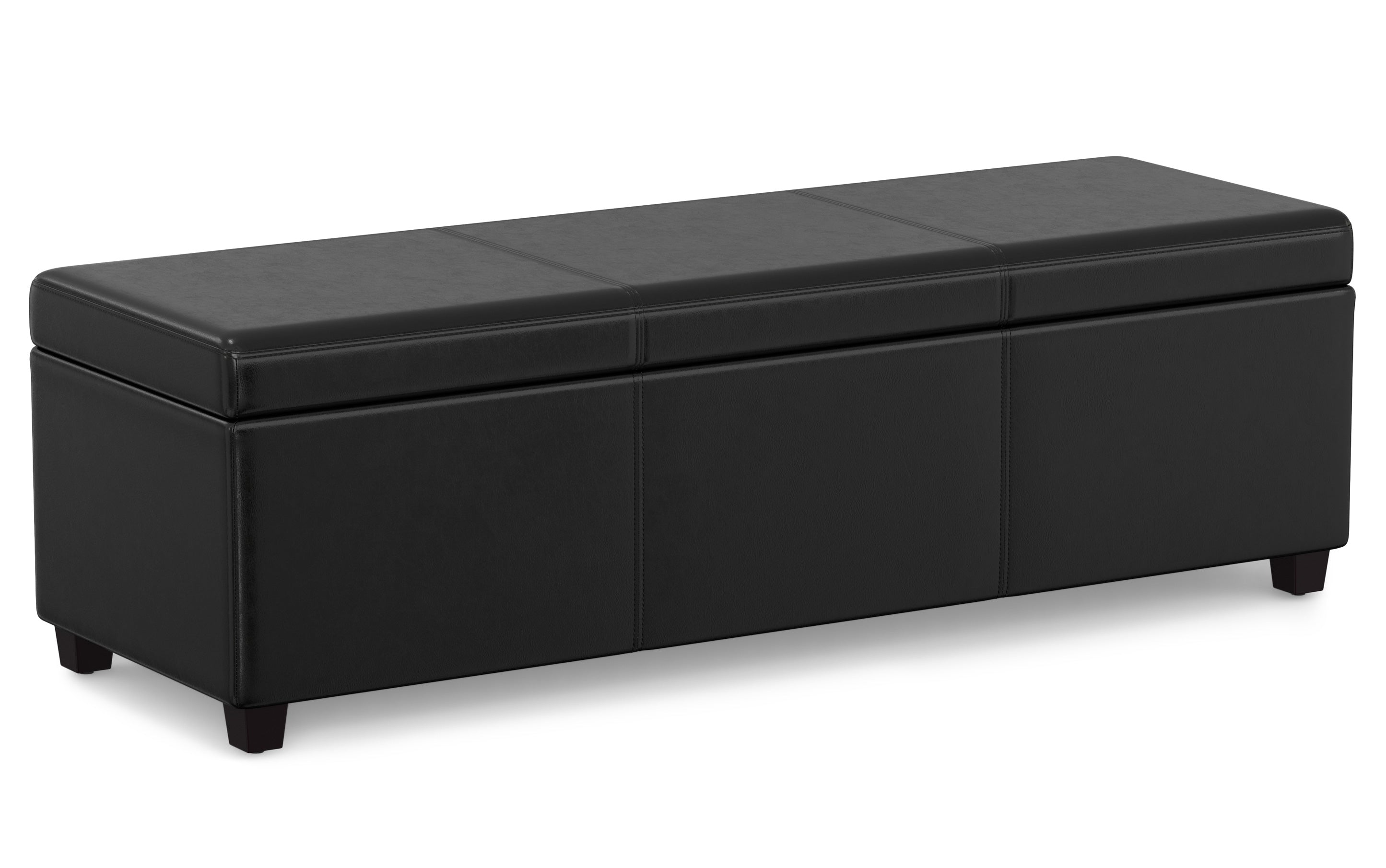 Avalon Extra Large Storage Ottoman in Vegan Leather