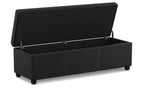 Avalon Extra Large Storage Ottoman in Vegan Leather