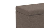 Avalon Extra Large Storage Ottoman in Linen