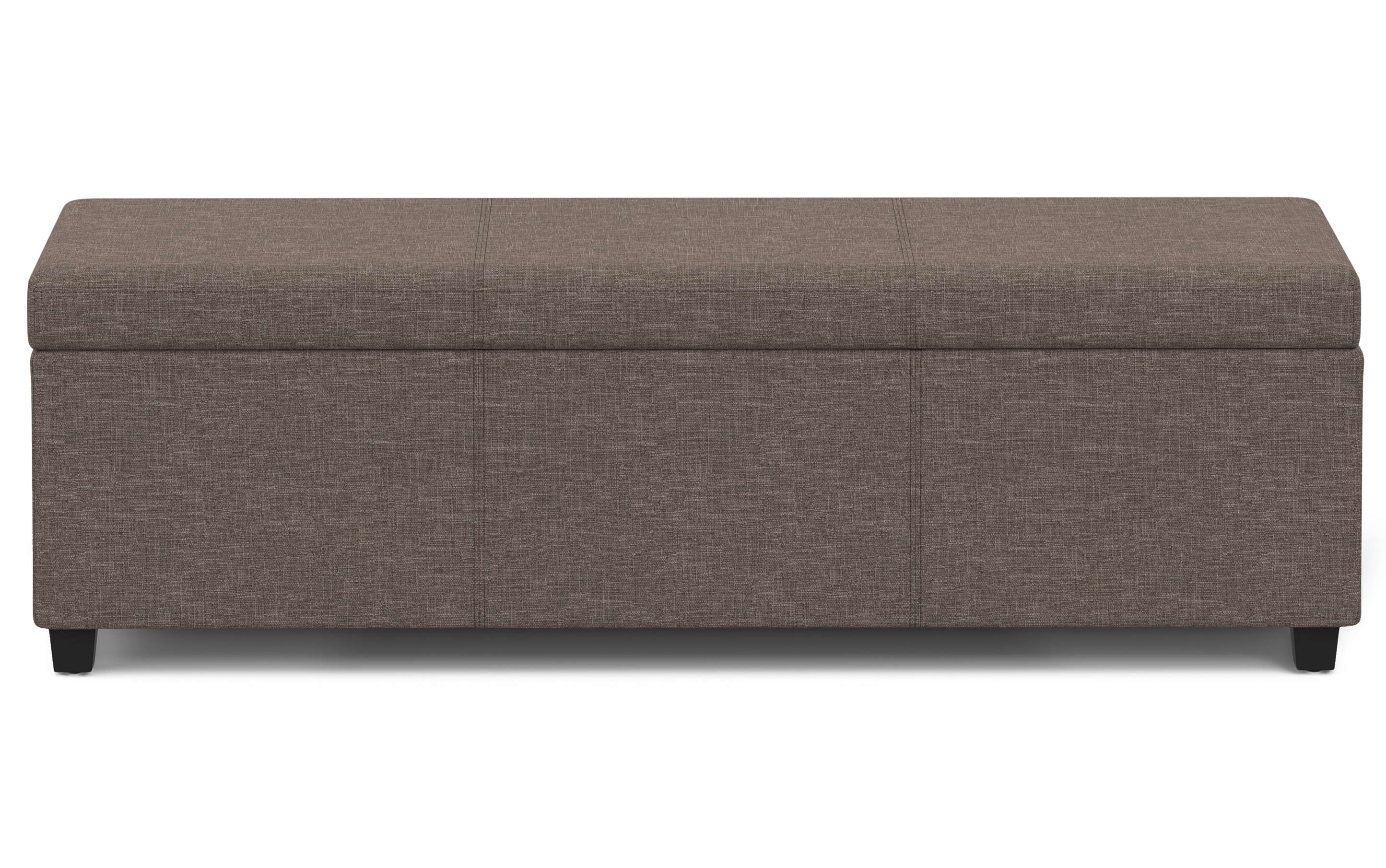 Avalon Extra Large Storage Ottoman in Linen