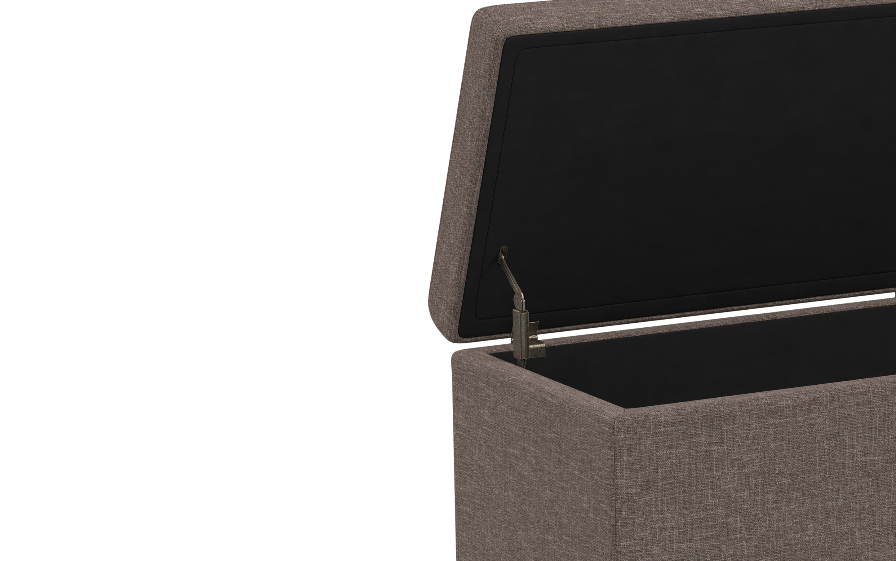 Avalon Extra Large Storage Ottoman in Linen